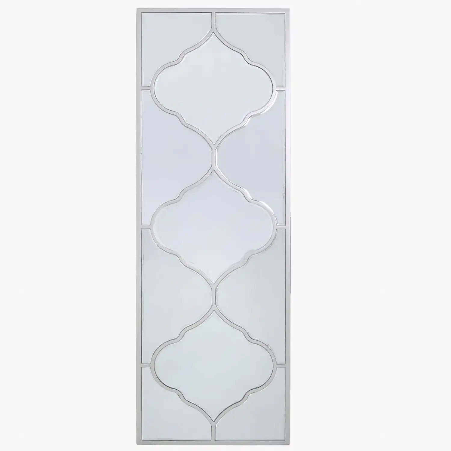 Morocco Vertical Wall Mirror Silver 150cm x 50cm