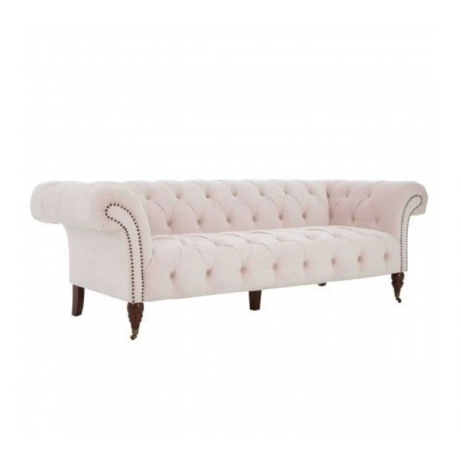 Sarla 3 Seater Chesterfield Sofa Blus Pink