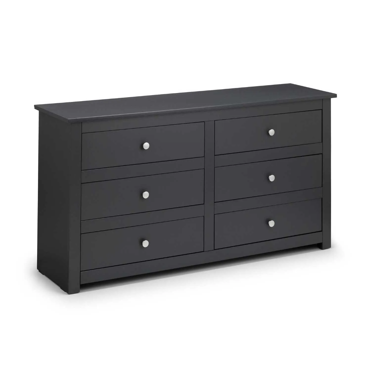 Chest of 6 Drawers Anthracite Grey Painted Modern Bedroom Furniture